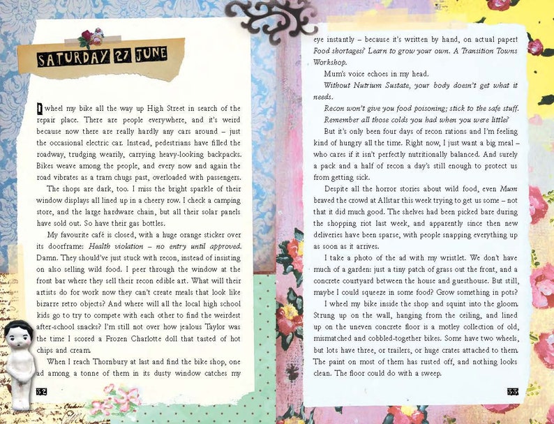 Future Girl illustrated art journal YA novel for age 12 to adult, Deaf Auslan content. image 5