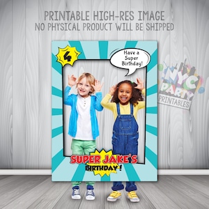 Superhelden Party, Superheld Geburtstag, SuperheldEn Geburtstagsparty Fotorahmen, Superhelden Printable