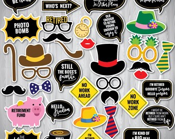 0092 Bon Voyage Photo Booth Party Props Going Away Leaving Photo Booth Party Props Farewell Party Instant Download Printable Props