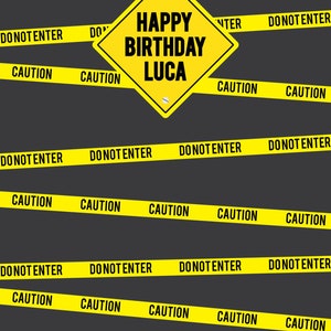 Construction Backdrop, Photo Booth Backdrop, Construction Birthday, PERSONALIZED Photo Booth, Construction Party, Birthday Party Backdrop