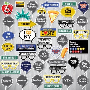 NYC Party, New York Party, New York Party Photo Booth Props - New