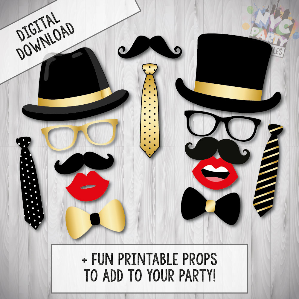 Editable Photo Booth Props Custom Photo Booth Props Editable Etsy