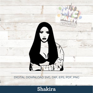 Shakira, las mujeres facturan, Shakira svg, Shakira silhouette, Pop star svg, Shakira Cricut, Queen of Latin Music svg, png, jpg, eps, dxf