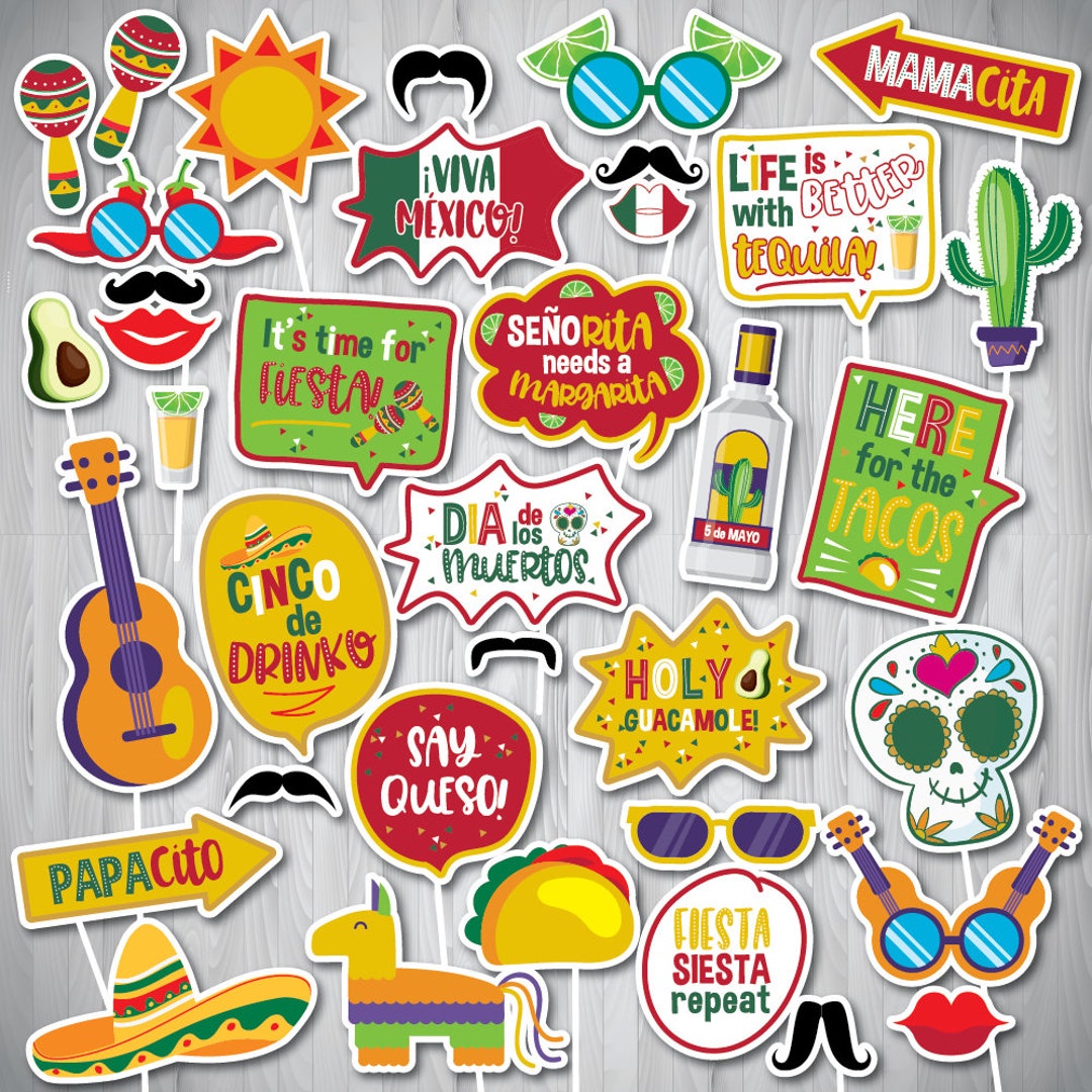 Cinco De Mayo Photo Booth Prop, Mexican Photo Booth, Cinco De Mayo ...