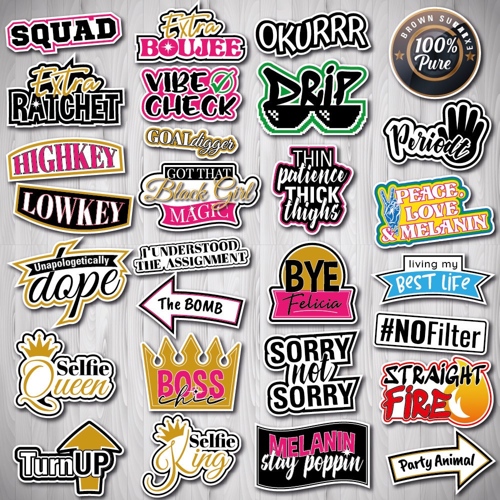 Printable Photo Booth Props Digital Download With Sign Etsy