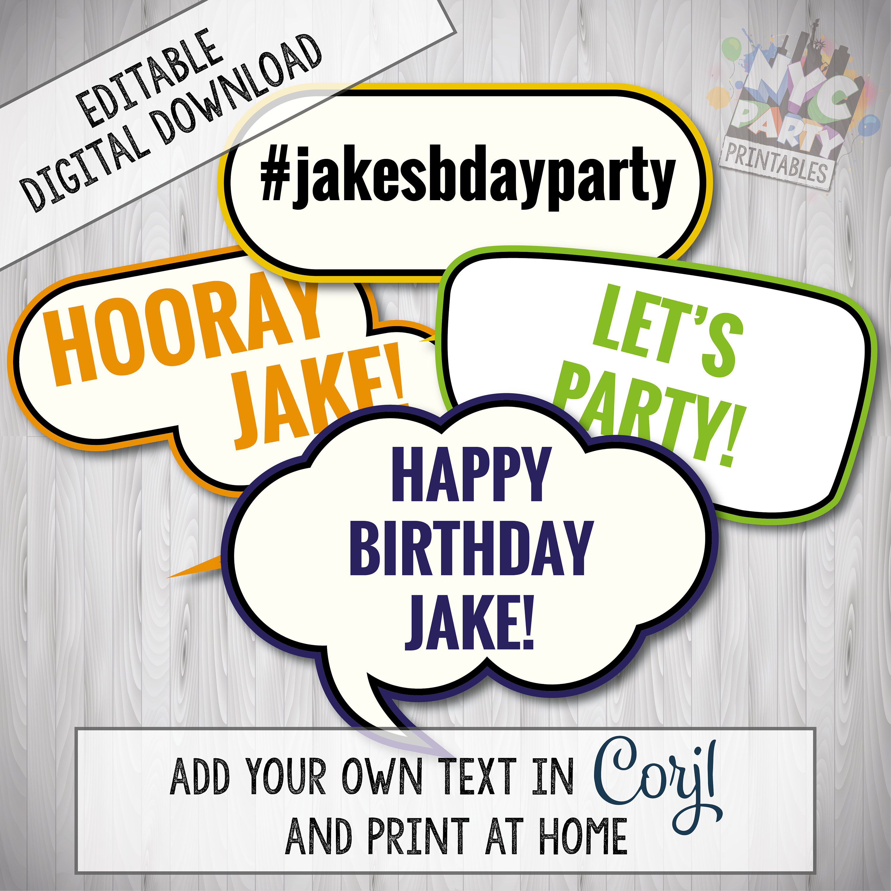 Editable Photo Booth Props Custom Photo Booth Props Editable Etsy