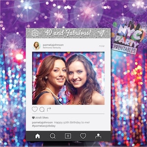 IG Frame, Photo Booth Frame, Personalized Photo Booth Frame, Instagram Photo Booth,  IG Photo Booth Frame,  40th Birthday, Over the Hill
