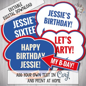 EDITABLE Photo Booth Props, Patriotic Digital Photo Props, Independence ...