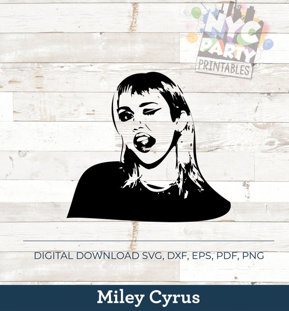 Miley Cyrus, Miley Svg, Smiley Miley Silhouette, Miley
