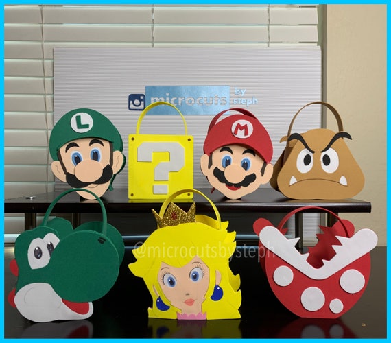 Approx 1” Wide Grosgrain Super Mario Luigi Yoshi Peach Ribbon Cake.