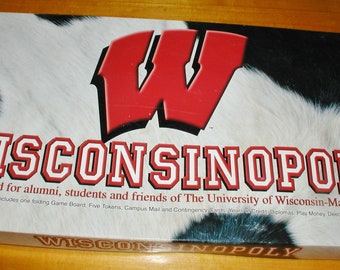 Wisconsinopoly Monopoly Game - Universaity of Wisconsin-Madison  - Vintage  Game