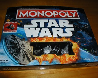 STAR WARS Monopoly - Open & Play Edition - Complete - Vintage Game