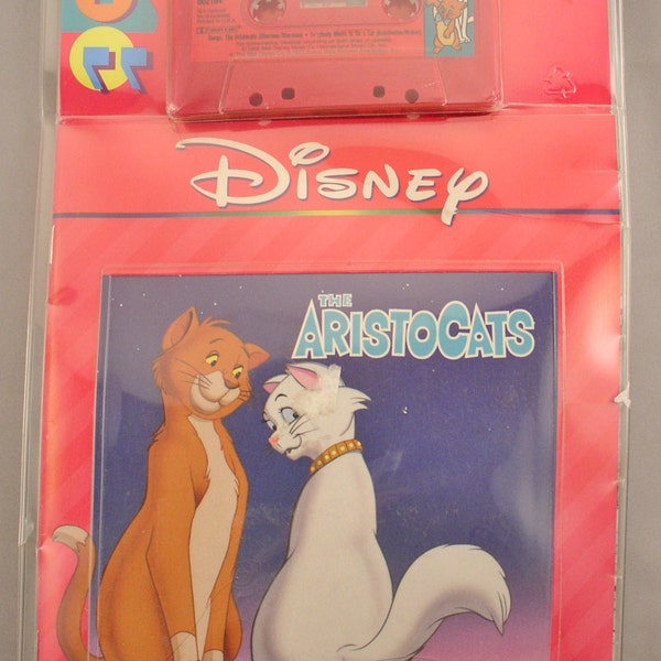 Walt Disney 1988 The ARISTOCATS Read-Along Cassette & Book Factory Sealed Vintage Toy