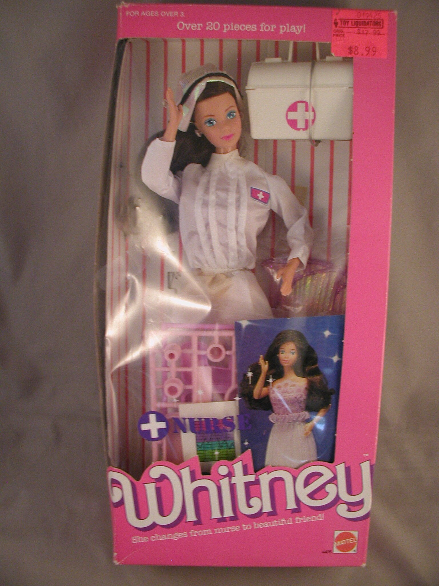 Vintage Barbie Nurse WHITNEY in Box never used Mattel 4405 1987