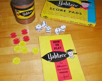 Vintage Yahtzee Game by E.S.Lowe -  Classic Dice Game - NO BOX