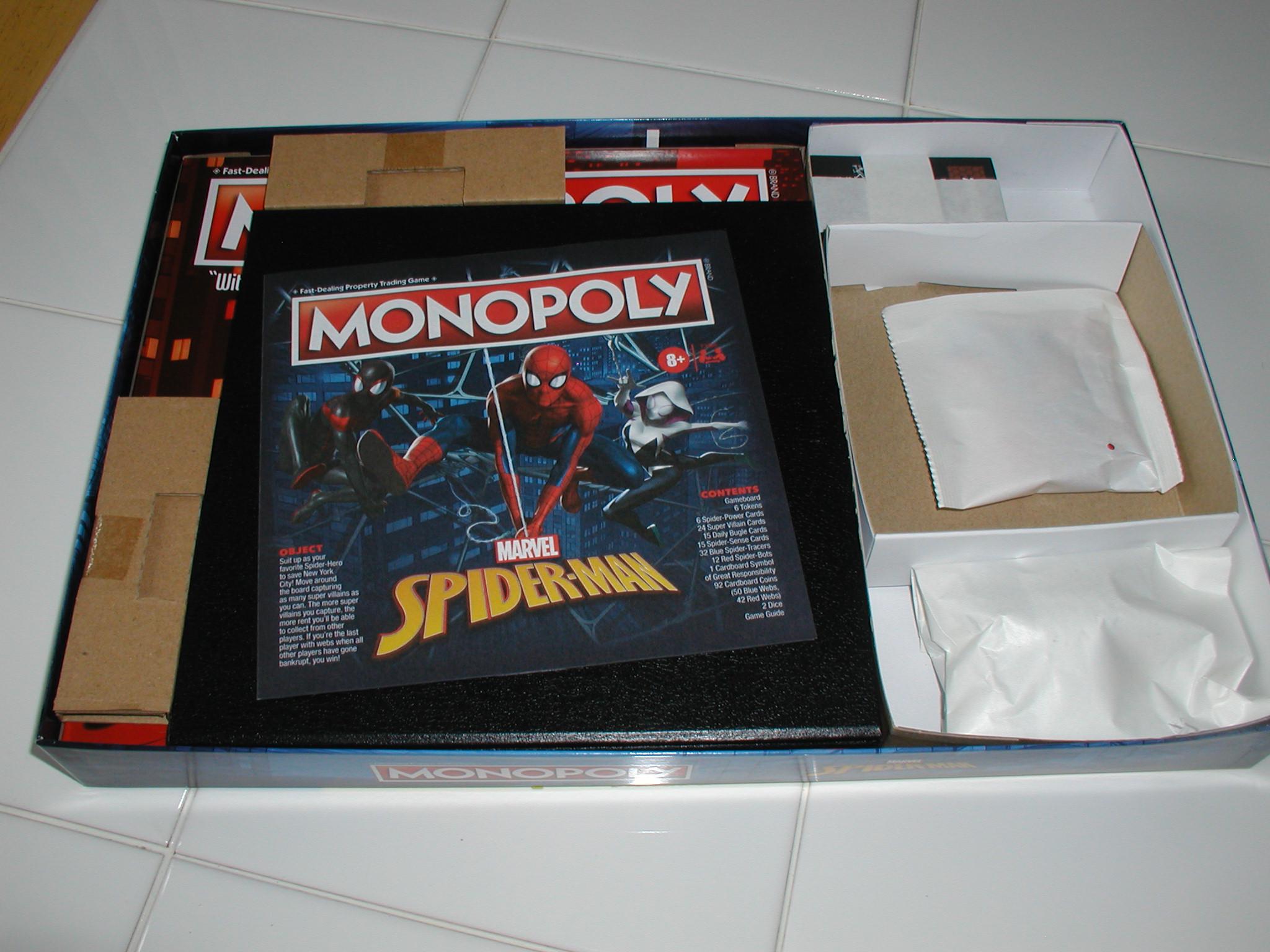 Monopoly SPIDER-MAN Edition Board Game - Complete, Never Played