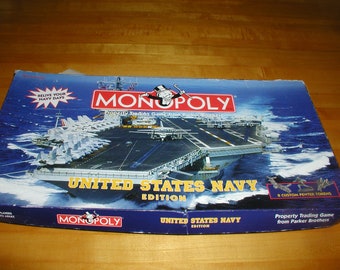 United States Navy Monopoly Game - Complete - Vintage Game