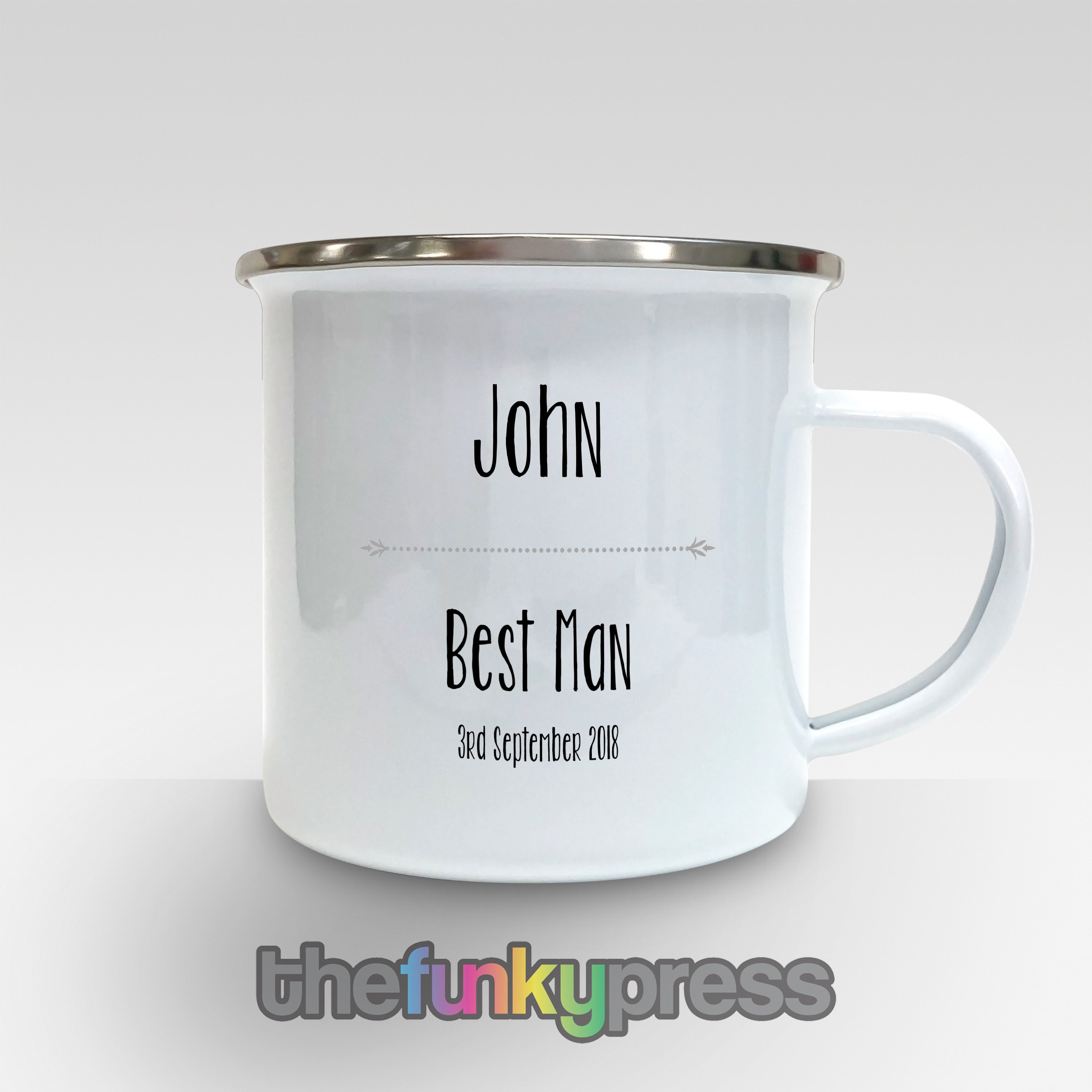Personalised Best Man Enamel Mug Cup Tea Coffee Wedding Gift Etsy UK