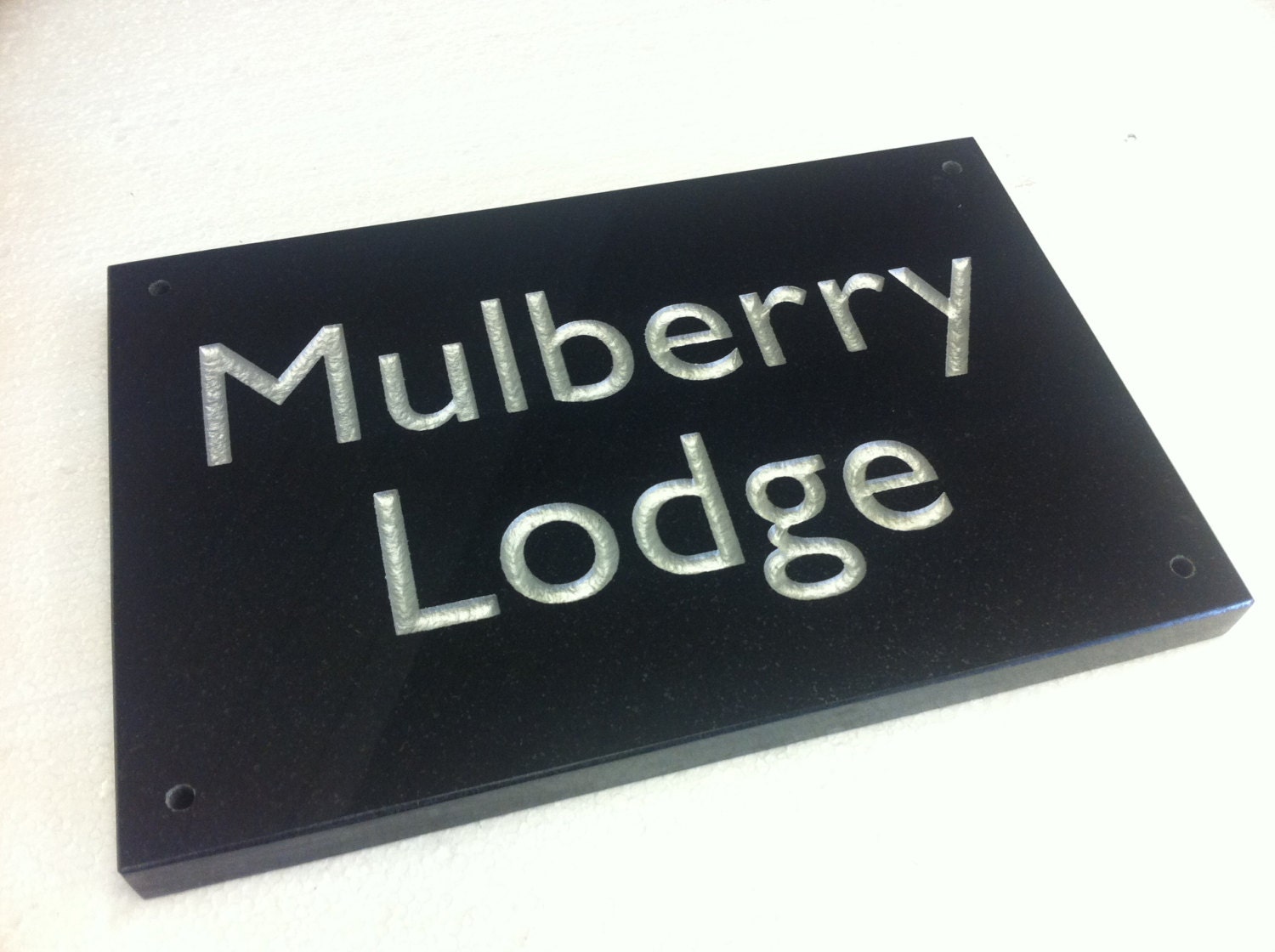 Black Granite House Sign Deeply Engraved to Your Requirements Etsy UK