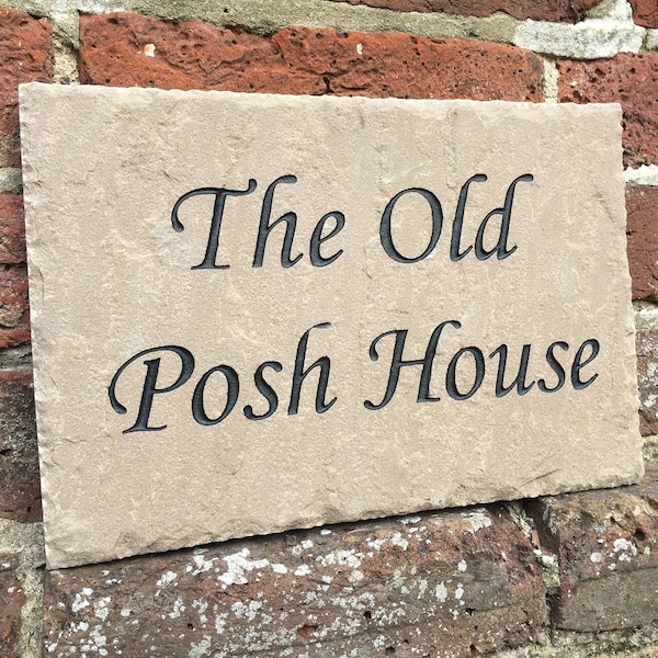 Riven Sandstone House Sign