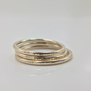 Thin Gold Band - Gold Stacking Ring - Gold Band - gold ring - gold hammered ring - gold textured ring - dainty ring - simple stack