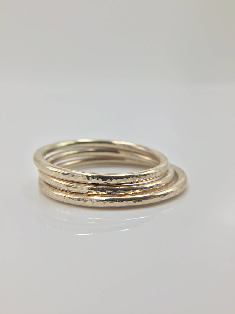 gold textured ring gold ring gold hammered ring Gold Stacking Ring dainty ring simple stack Gold Band Thin Gold Band