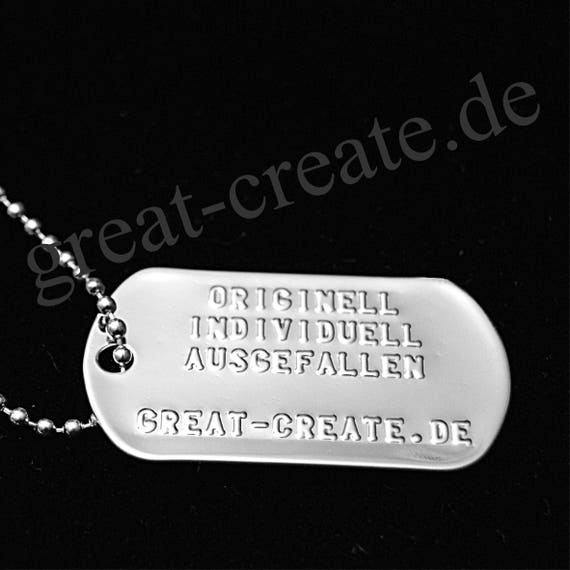 Stainless Steel Custom Raised Dog Tag Necklace