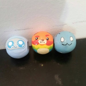 Bravest Warriors sidekicks, Catbug,  Impossibear, and Jelly Kid 3 bead necklace