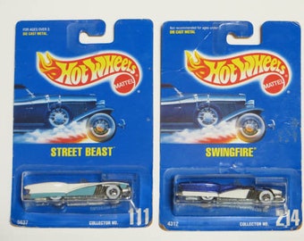 Hot Wheels 1991 Street Beast & 1993 Swingfire MOC - Etsy