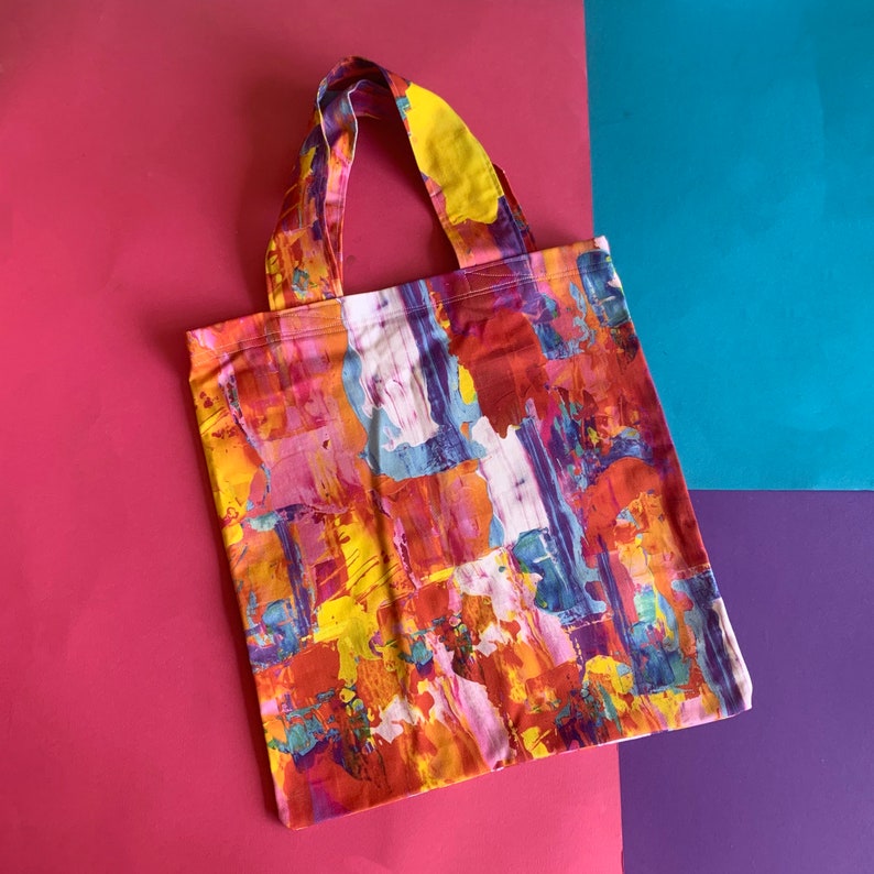 Rainbow Tote Bag. Cotton Rainbow Tote bag. image 1