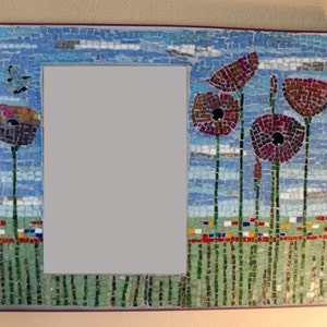 Poppy Field Mosaic Mirror