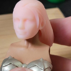 Lexi long hair 1/12 scale head from 3d scan for mythic legions