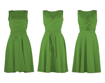 Reversible Wrapdress, swingskirt -- organic -- fairtrade -- choose color