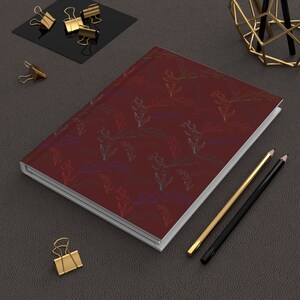 Lily of the Valley Burgundy Hardcover Journal Matte