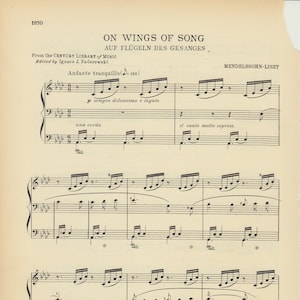 Auf Wings of Song-Vintage Noten für Decoupage zum Download