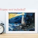 Lighthouse Seascape Collage: Torn Paper Artwork (9x12) - Etsy