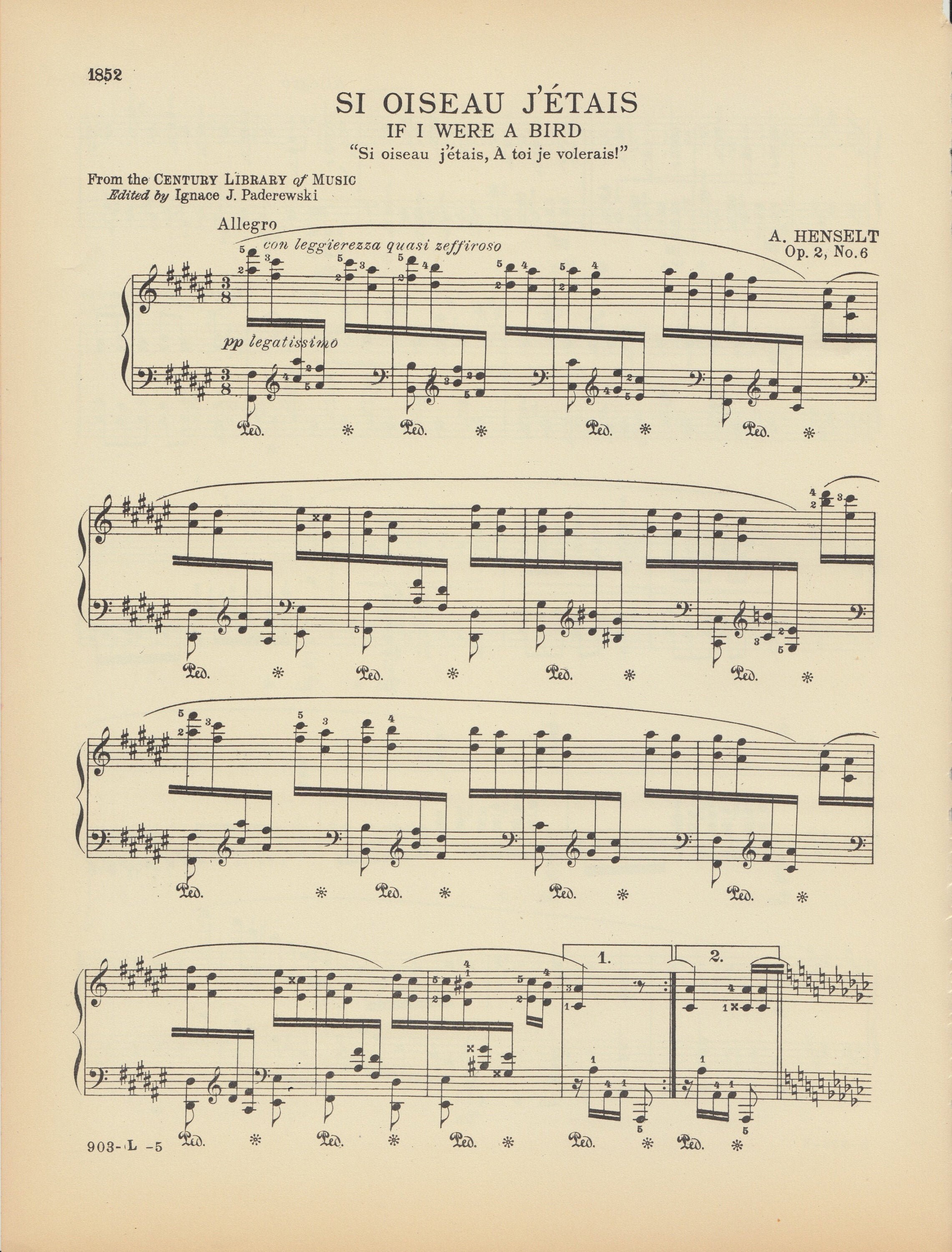 If I Were a Bird Sheet Music Vintage Sheet Music for Decoupage to