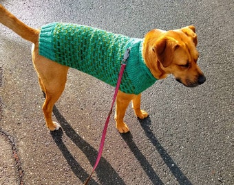 Mosaic Dog Sweater * Include Measurements With Order * Handknit Dog Sweater  * Custom Order Dog Sweater * Bespoke Dog Sweater