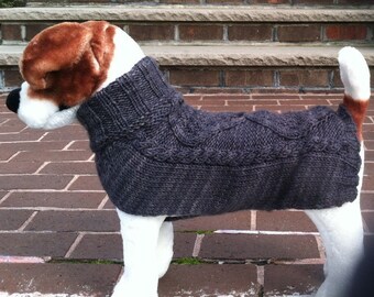 Cable Dog Sweater * Custom Knit Dog Sweater * Include Measurements With Order * Made to Order Dog Sweater * Bespoke Dog Sweater