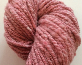 Pink Hand Spun * Pink Cormo Yarn * Handspun Wool Yarn * Pink Wool Yarn * Handspun Cormo Yarn * Pink Angora Yarn