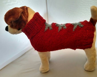 Star Dog Sweater * Include Measurements With Order * Custom Dog Sweater * Handknit Dog Sweater * Bespoke Dog Jumper