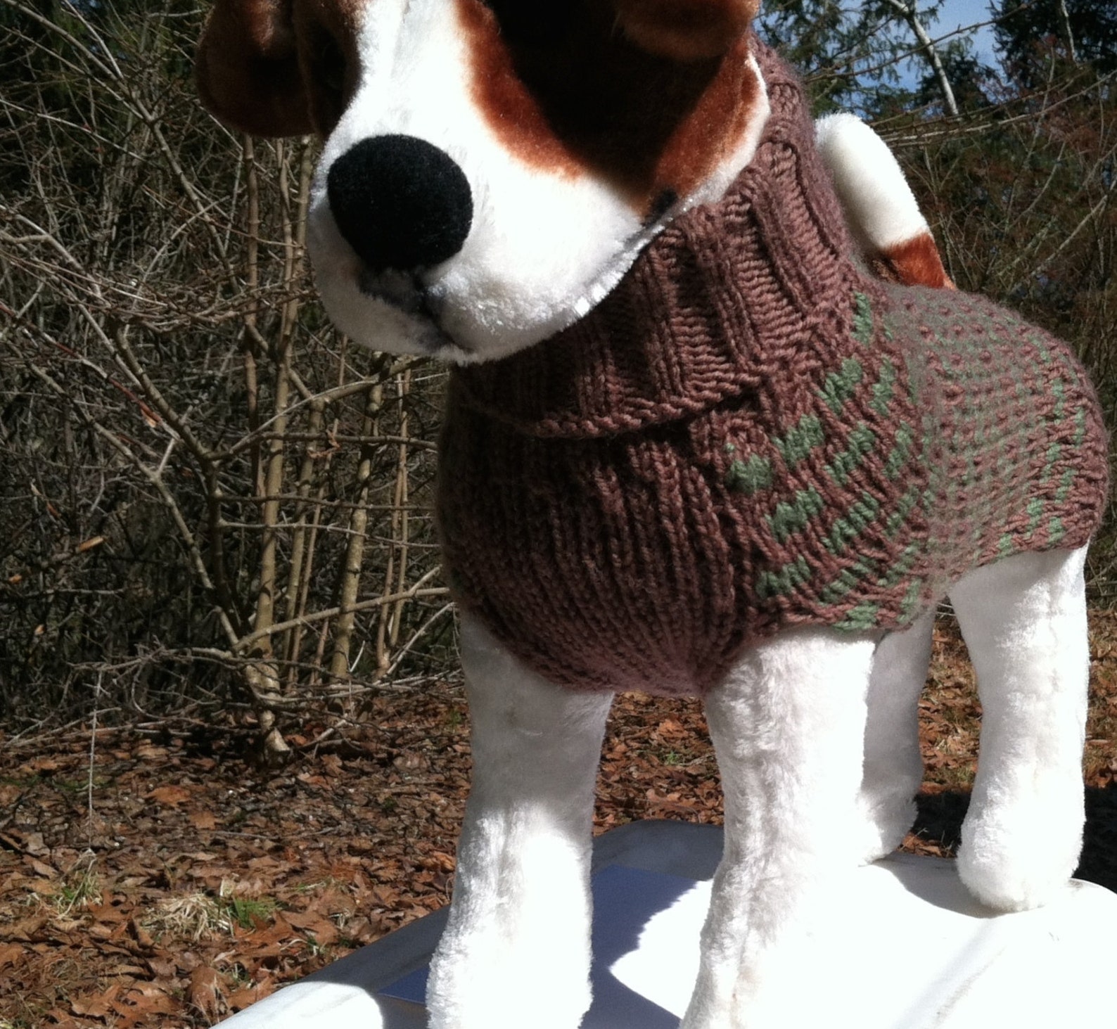 Mosaic Dog Sweater Handknit Dog Sweater Wool Dog Sweater Etsy