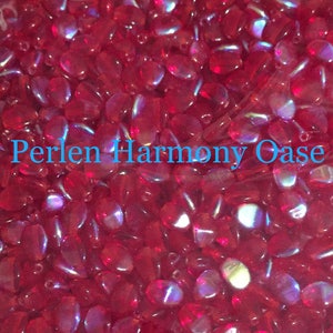 150 pieces Ruby AB pinch bead 5 x 3 mm