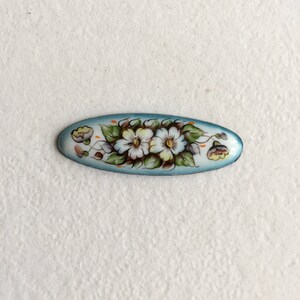 Vintage 1 st. ca 56х18 mm Rostov Finift Cabochon (No. 8) Boho floral flowers