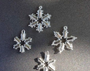 PDF Pendant Earrings "Ice Crystal" Instructions German beading tutorial Snowflake pattern Christmas Christmas CzechMates® Beams