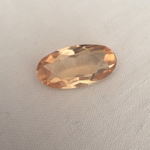 1 pc approx. 13 x 25 x 8 mm vintage glass cabochon gemstone (No. 3) transparent topaz honey