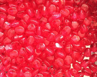 150 St. Transparent red Pinch-bead 4 x 3 mm