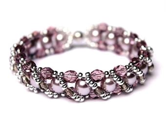 DIY Kit Set Creative Set Bracelet &quot;My Darling&quot; Purple-Silver Jewelry Party jewelry making DIY purple silver