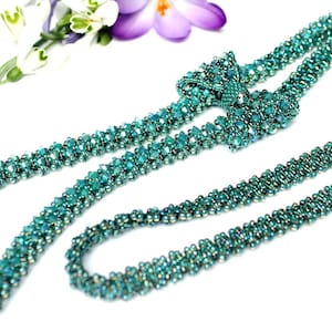 PDF Instructions Lariat Necklace &#39;&#39;Andrea&#39;&#39; Beading Tutorial pattern beaded necklace beaded necklace pattern bead threading