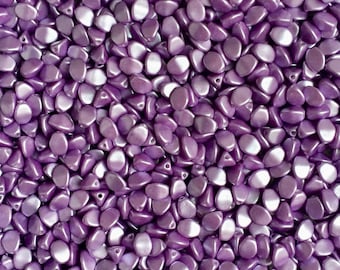 150 St. Lilac pinch-bead 5 x 3 mm, violet, purple, purple